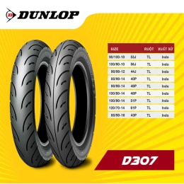 Vỏ xe Dunlop 120/70-14 TL D307