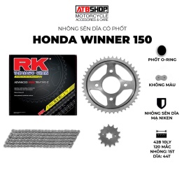 Nhông Sên Dĩa RK Honda Winner 150 -  Nhông Dĩa thép - Sên có phốt O-ring chuyên tải nặng